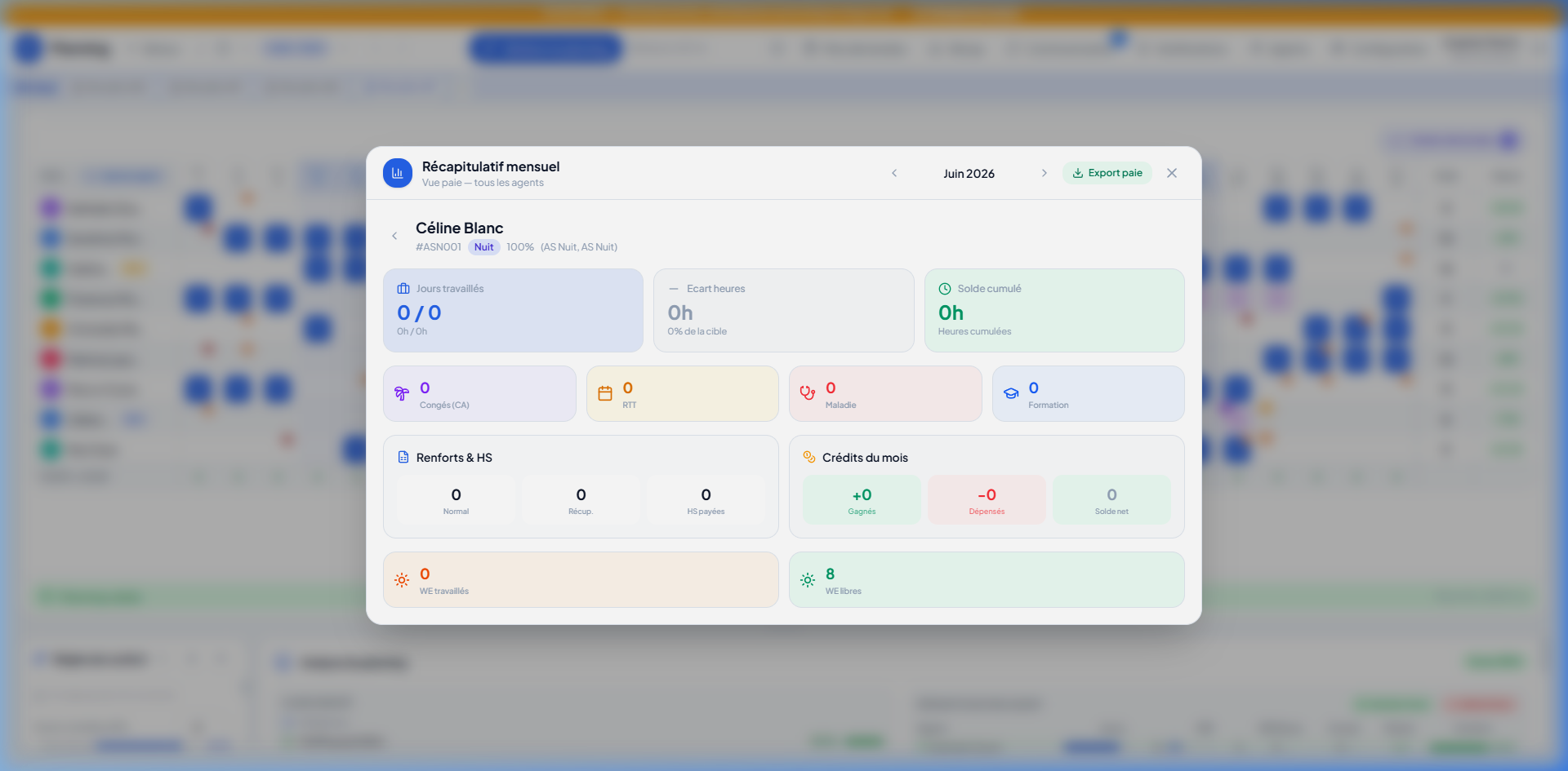 Configuration des conventions collectives FPH et CCN avec indicateurs de déviation